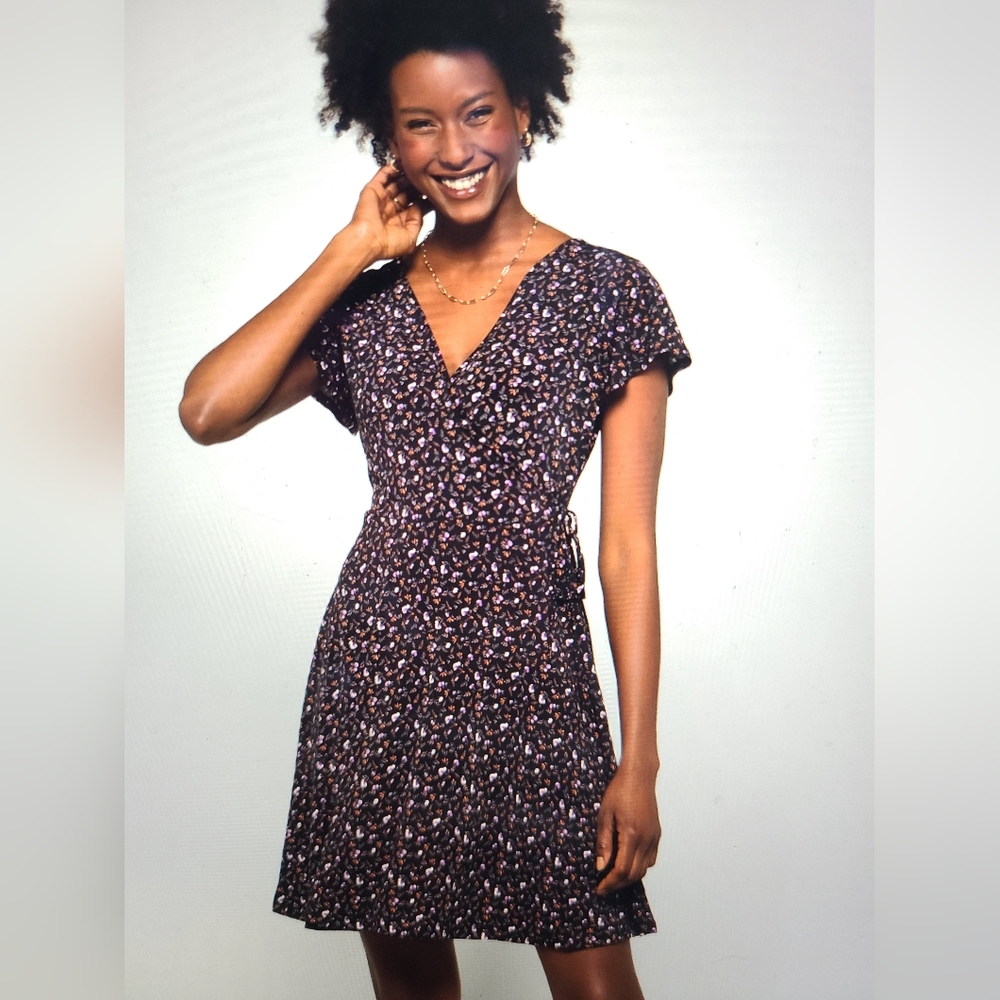 Kaela Faux Wrap Knit Dress